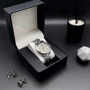 New Fashion <b>Couple</b> Watch <b>Bracelet</b> Set, Stainless Steel Waterproof Wristwatch, Stylish Lover Gift for Valentine's Day - Product Image 4
