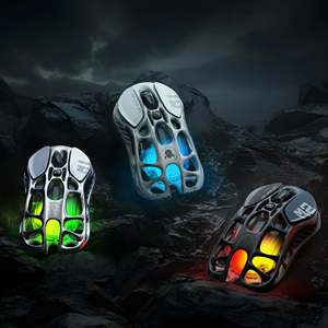 Mouse da Gaming Wireless GravaStar Mercury M1 Pro in Lega di Magnesio, PAW3395 26000DPI, Frequenza di Aggiornamento 4K, Tri-modalità, <span class=keywords><strong>Grigio</strong></span> Canna di Fucile per PC Gamer - Product Image 1
