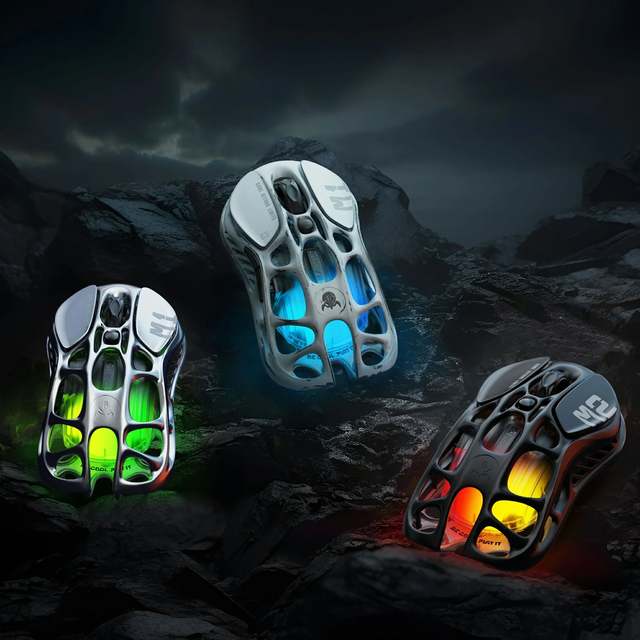 GravaStar Mercury M1 Pro Magnesium Alloy Wireless Gaming Mouse PAW3395 26000DPI 4K Polling Rate Tri-mode Gunmetal Gray Gamer PC