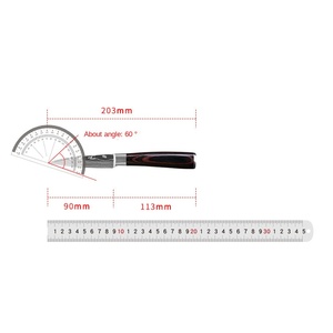 มีดเชฟ<span class=keywords><strong>ส</strong></span>แตนเลสพร้อมด้ามไม้มีดทำครัวเครื่องตัดลายเลเซอร์สำหรับขนมปังและทำอาหาร - Product Image 6
