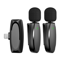 Microphone Cravate Sans Fil Professionnel K8 K9 2.4G UHF Lavalier Système pour Appareil Photo et Téléphone