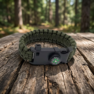 Equipo de Seguridad y Supervivencia, Pulsera de Supervivencia de Paracord de Nailon con Kit de Pesca, Brújula y Silbato, Cumple con la Norma OCC, para Uso en Exteriores - Product Image 3
