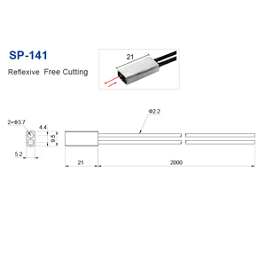 Sonde de capteur à fibre optique haute puissance Senpum, à réflexion diffuse, faisceau focalisé, résistance flexible, pour FU-40 - Product Image 2