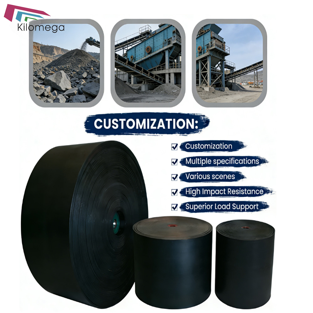 Customizable Conveyor Belt EP100 EP200 EP300 EP400 EP500 Rubber Conveyor Belt Industrial Conveyor System