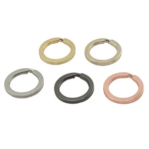 Nolvo World 23 mm 4 Farben verdicken flachen Metall O-Ring für die Dekoration Schlüssel ring Schlüssel bund plattiert runden geteilten Schlüssel bund für Handtasche