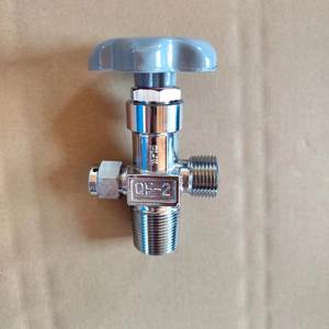 Vanne de cylindre de gaz industriel HQTEK QF-2 en acier compatible oxygène, électro-plaquée, à réduction de pression - Product Image 5