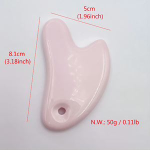 Masseur Gua Sha en céramique à tenir à la main avec bord lisse pour le <span class=keywords><strong>visage</strong></span> et le corps, thérapie imperméable pour la physiothérapie et l'<span class=keywords><strong>acupuncture</strong></span> - Product Image 6