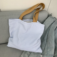 Tas Tote Kanvas Bergaris dengan Nama Rajutan Personalisasi Uionen Spring Fashion, Kapasitas Besar untuk Perjalanan Sehari-hari, Dapat Dibawa di Bahu