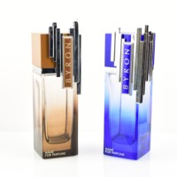 Vente en gros directe – Flacon de parfum de luxe tendance et sophistiqué de haute qualité – Modèle Byron en verre carré avec pompe