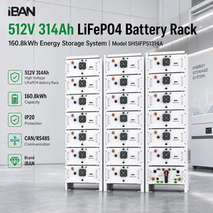 แบตเตอรี่ลิเธียมความจุสูง Lifepo4 คุณภาพดีแบบกำหนดเองได้ 512v 314ah สำหรับเก็บพลังงาน รุ่น IBAN SHSIFP512314A ระบายความร้อนแบบธรรมชาติ - Product Image 1