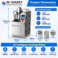 Wok intelligent commercial entièrement automatique pour la cuisson des aliments, robot de cuisine intelligent, équipement de cuisine pour restaurant