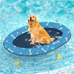 Huisdieren Zwemmen In Het Zwembad Zwembad Zweven Hoge Kwaliteit Opblaasbare Honden Drijvend Vlotbed