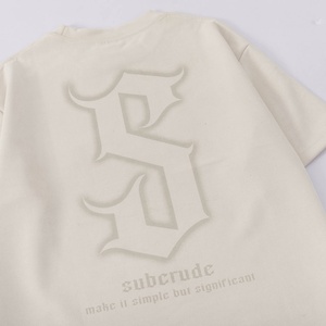T-shirt Homme Printemps-Été Nouvelle Collection Street Retro Marque 100% Coton Broderie Imprimée Respirant Manches Courtes Coupe Classique - Product Image 6