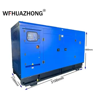 WFHUAZHONG 3 상 80kw 100kva WEICHAI 슈퍼 침묵 그룹 전자기