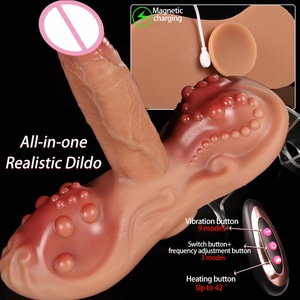 Juguete sexual eléctrico con ventosa para el piso, modelo de vibración telescópica con calefacción y control remoto, 4 juguetes sexuales transfronterizos - Product Image 2