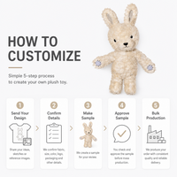 Peluche Lapin Beige Adorable avec Impression de Logo Personnalisé, Emballage Cadeau, OEM ODM, Faible MOQ, Fabricant de Jouets en Peluche
