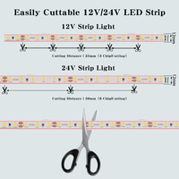 Bande lumineuse LED 120 LED, bande LED entièrement étanche IP67, silicone solide, couleurs personnalisées, longueur 2835, bande lumineuse LED 12V, étanche IP67, rouleau de 10m ou 5m