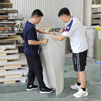 Panneau mural en feuille de marbre Foju 1220x2440mm 3mm, revêtement UV, matériau PVC WPC pour salon et hôtel, fabriqué en Chine