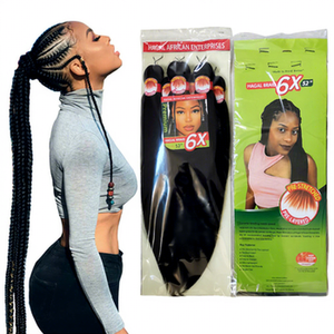 Estensioni dei prezzi di fabbrica all'uncinetto <span class=keywords><strong>per</strong></span> espressione di capelli africani <span class=keywords><strong>trecce</strong></span> Ombre treccia facile capelli intrecciati sintetici Pre allungati - Product Image 1