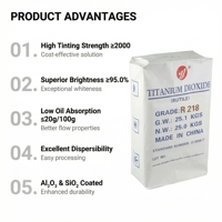 Rutile TiO2 Poudre Blanche Dioxyde De Titane Pigment pour Architecturale, Revêtement Industriel Tronox CR-828