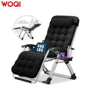 WOQI sıfır yerçekimi sandalye çim Recliner uzanmış veranda şezlong katlanır taşınabilir şezlong ayrılabilir Oxford bardak tutucu kafalık - Product Image 2