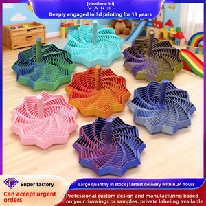 Juguete Educativo Plegable de Plástico Impreso en 3D para Aliviar el Estrés, Ilusión Óptica de Estrella, Torre de Rábano Poligonal en Espiral 3D para Niños - Product Image 2