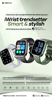 Montre connectée Remax avec écran AMOLED, 100 modes sportifs, gestion multi-santé, étanche IP68, longue autonomie