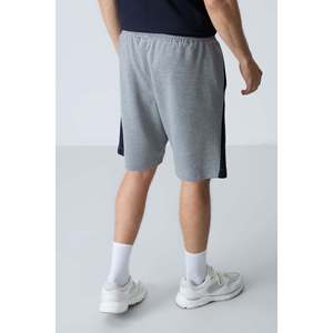 Pantalones cortos básicos para hombre de algodón gris melange, gruesos, suaves, con textura y ajuste estándar - 81280 - Gb melange - Product Image 6