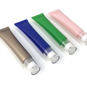 10g Customize logo Lip Gloss Tubes Cosmetics Packaging Bottle 10ml Green Empty Metal <b>Applicator</b> Squeeze Lip Balm Plastic Tube - Product Image 2