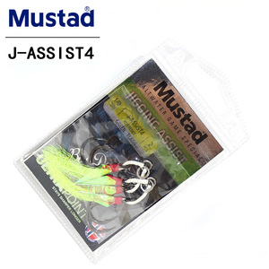 MUSTAD 2 Set/bag Jig señuelo anzuelo de asistencia de pesca 100% producto Original Jigbait gancho pluma longitud <span class=keywords><strong>desigual</strong></span> inequidad - Product Image 6