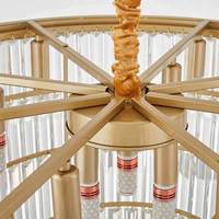 Lustres de luxe modernes nordiques sur mesure pour escaliers d'hôtel, décoration de mariage, luminaires suspendus en cristal doré pour salon, grands lustres pour plafonds hauts
