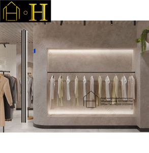 Tienda de ropa personalizada, muebles, tienda de ropa de Metal, estante de exhibición, estante <span class=keywords><strong>para</strong></span> decoración de tienda de ropa - Product Image 2