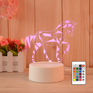 2023 Acrylic 3D LED không dây ngủ Kid phòng ngủ nhỏ ánh sáng ban đêm với từ xa - Product Image 5