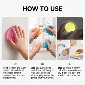 Glow in Dark Stress Ball Set TPR Squeeze <b>Fidget</b> Toy Stress Relief Portable Reusable for Family - Product Image 3