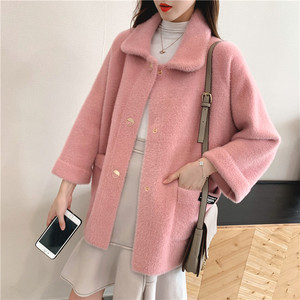 Thời trang phụ nữ Khăn choàng cổ áo lỏng tay áo chồn Cashmere Áo len - Product Image 5