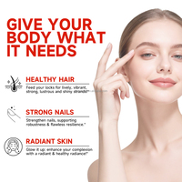 Compléments alimentaires pour la beauté des femmes, gommes pour cheveux, peau et ongles, 80 unités, avec vitamines A, C, E bio