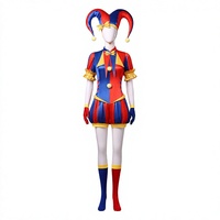 Costume de scène transfrontalier pour cosplay de clown Pomni, inspiré du Cirque Numérique Incroyable, pour Halloween