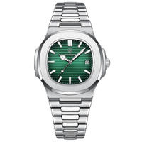 POEDAGAR 613 2026 Nouvelle Montre de Luxe Tendance Aiguilles Lumineuses Acier Inoxydable Carrée Étanche Quartz pour Homme
