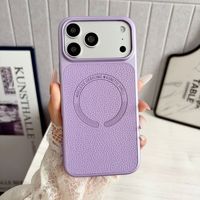Nouvelle coque magnétique pour téléphone avec motif lettre, compatible avec iPhone 17, 16, 15 Pro Max et 13 Pro, texture cuir PU