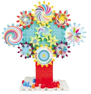 Новые креативные игрушки-стержни, развивающие красочные сборные вращающиеся шестерни, строительные блоки 3D в сборе, пластиковые шестерни «сделай сам», строительный блок