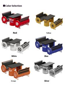 مجموعة مقاعد صناعية فاخرة من الحديد - كراسي بار وطاولات متداخلة مصنوعة يدويًا للمقاهي والمطاعم الراقية - Product Image 6