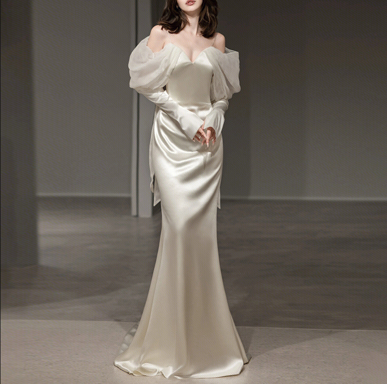 sachin and babi light blue dress Silver One Shoulder 2026 Bridesmaid Dresses main image 0