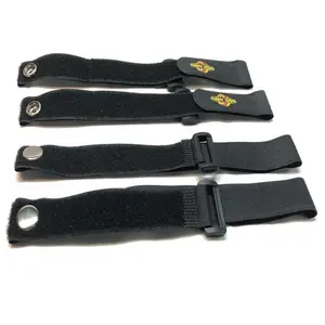 Adjustable Hook and Loop Strap Fasteners Tape Customizable Hook and Loop Cable Tie with Metal Buckle