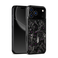Coque de téléphone en fibre de carbone brillante bleue, rouge et violette de haute qualité OEM 2026 pour les nouveaux iPhones de luxe 11 12 13 14 15 16 17 – Vente en gros
