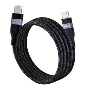 High Quality PD 240W 60W <b>USB</b>-C to <b>USB</b>-C Pure Copper Fast Charging Nylon Braided <b>Cable</b> 48V 5A for Laptop - Product Image 2