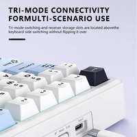 AULA F75 MAX Nuova Tastiera Meccanica da Gaming 75% Hot Swap 3 Modalità RGB Retroilluminata PBT Wireless 5.1 Programmabile per Desktop