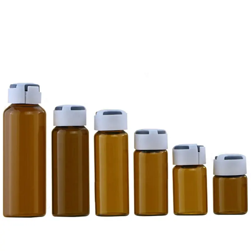 زجاجات زجاجية من البنسلين الصيدلانية 1 أونصة ، زجاجات مقسمة بمحلول جوهري 2 ، زجاجة زجاجية بالمسحوق المجفف بالتجميد