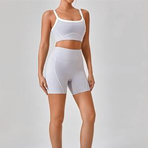 Wholesale Women's High Waist Biker Shorts Tummy Control Butt Lifting Yoga Workout Shorts No Camel <b>Toe</b> Slim Fit Activewear Shorts - Product Image 4