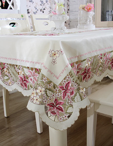 All'ingrosso tovaglia di pizzo fatta a mano ricami Jacquard di lusso <span class=keywords><strong>per</strong></span> matrimonio a casa-nuova tovaglia rettangolare in stile europeo - Product Image 3