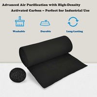Rouleau de filtre à air au charbon actif en gros, support filtrant au charbon imprégné à haute adsorption pour les systèmes CVC et les purificateurs d'air (vente directe usine)
